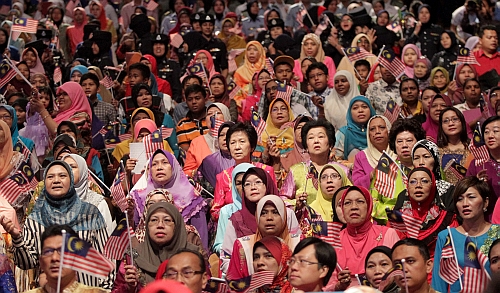 The big turnout at the Women’s Day celebration at the Putra World Trade Centre.