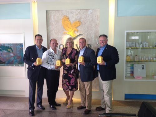 From left: CG Tan, managing director of Forever Living Products Malaysia; Atila & Kati Gidofalvi; Gregg Maughan; and Aidan O'hare, vice president of Europe. 